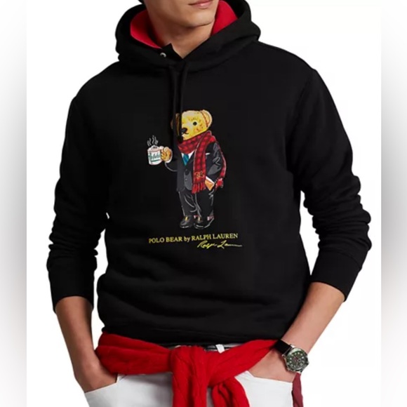 Polo Ralph Lauren Other - Polo Ralph Lauren lunar new year capsule bear print hoodie in black new with tag